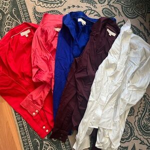Banana Republic Red Button-Up Shirt